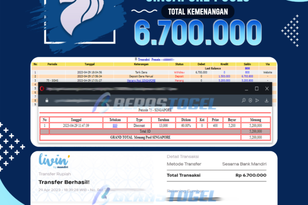 BUKTI JP TOGEL SGP