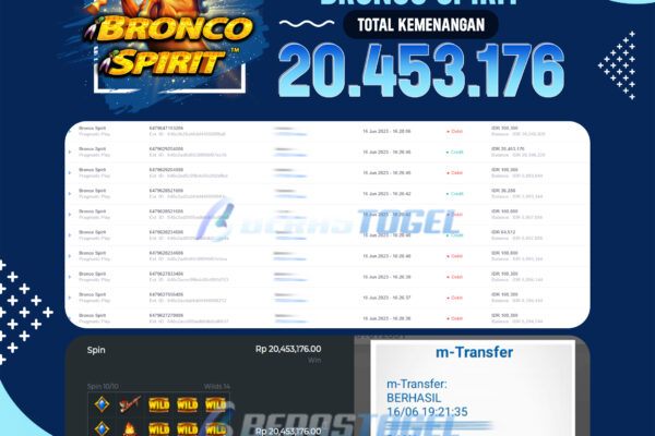 BUKTI JACKPOT SLOT BERASTOGEL BRONCO SPIRIT