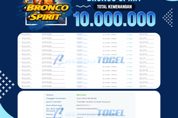 BUKTI JACKPOT SLOT BERASTOGEL BRONCO SPIRIT