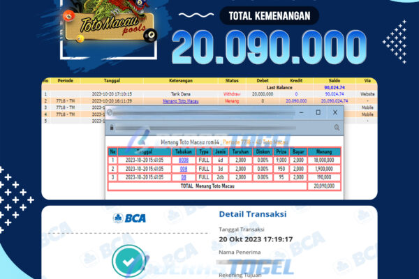 BUKTI JACKPOT BERASTOGEL TOGEL