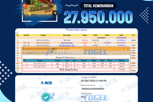 BUKTI JACKPOT BERASTOGEL TOGEL