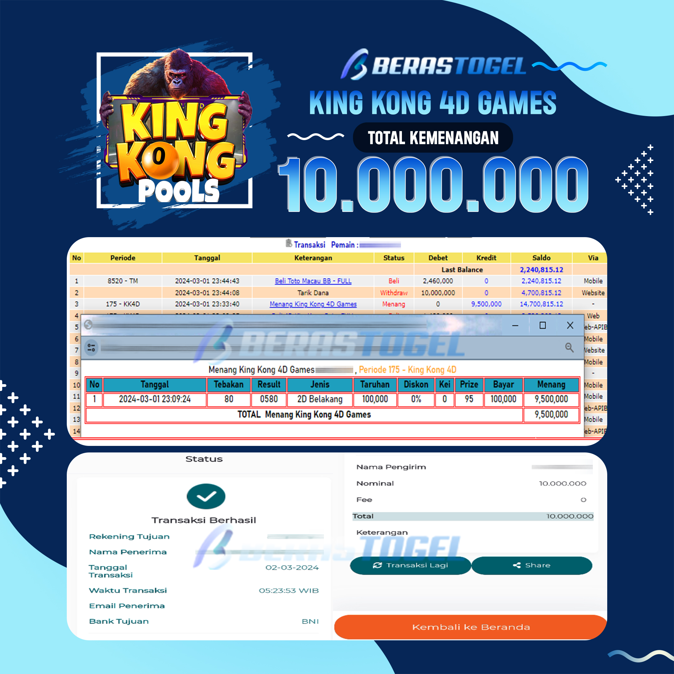 BUKTI JACKPOT BERASTOGEL TOGEL