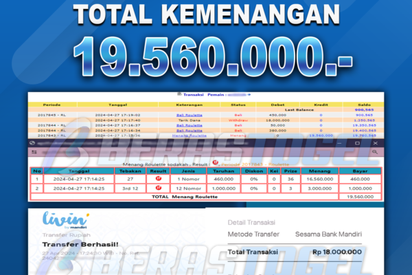 BUKTI JACKPOT BERASTOGEL CASINO