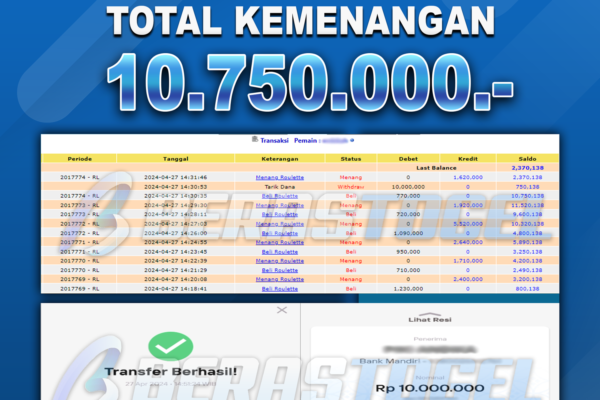 BUKTI JACKPOT BERASTOGEL CASINO