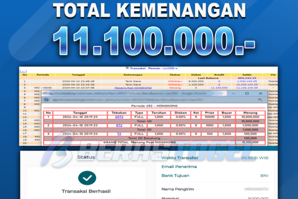 BUKTI JACKPOT BERASTOGEL TOGEL