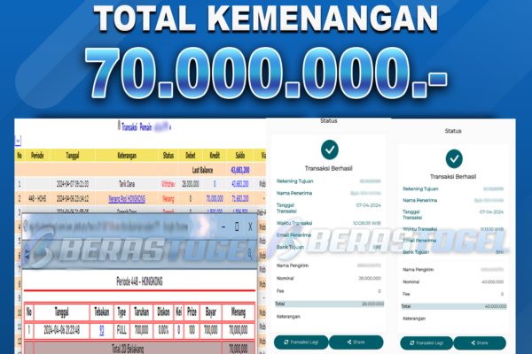 BUKTI JACKPOT BERASTOGEL TOGEL