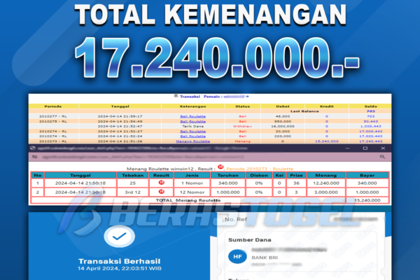 BUKTI JACKPOT BERASTOGEL CASINO