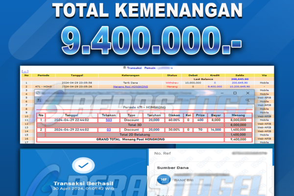 BUKTI JACKPOT BERASTOGEL TOGEL