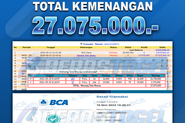 BUKTI JACKPOT BERASTOGEL TOGEL