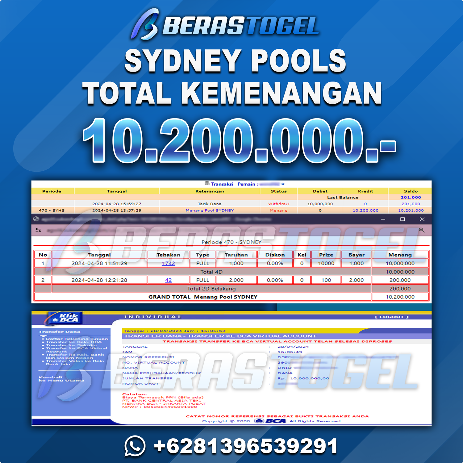 BUKTI JACKPOT BERASTOGEL TOGEL