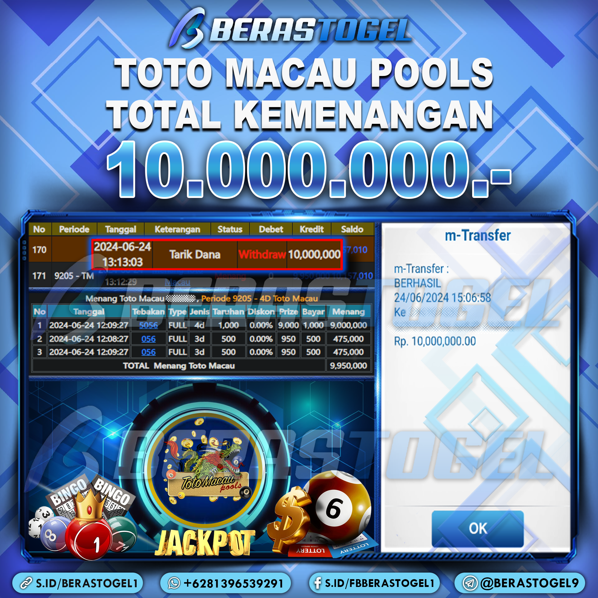 BUKTI JACKPOT BERASTOGEL TOGEL