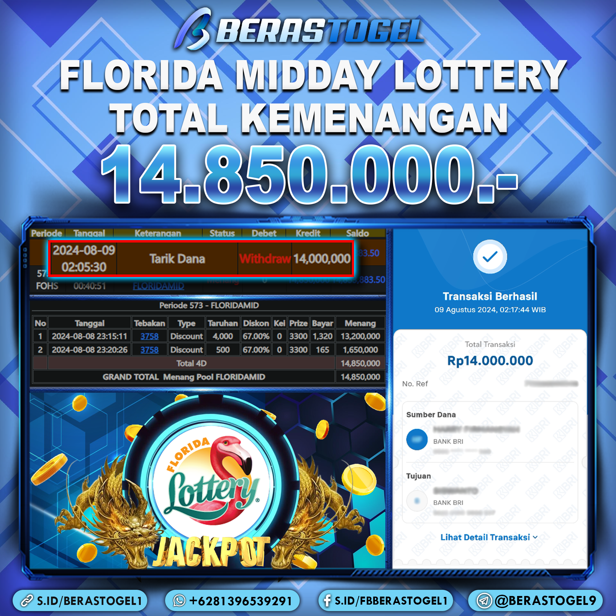 BUKTI JACKPOT BERASTOGEL TOGEL