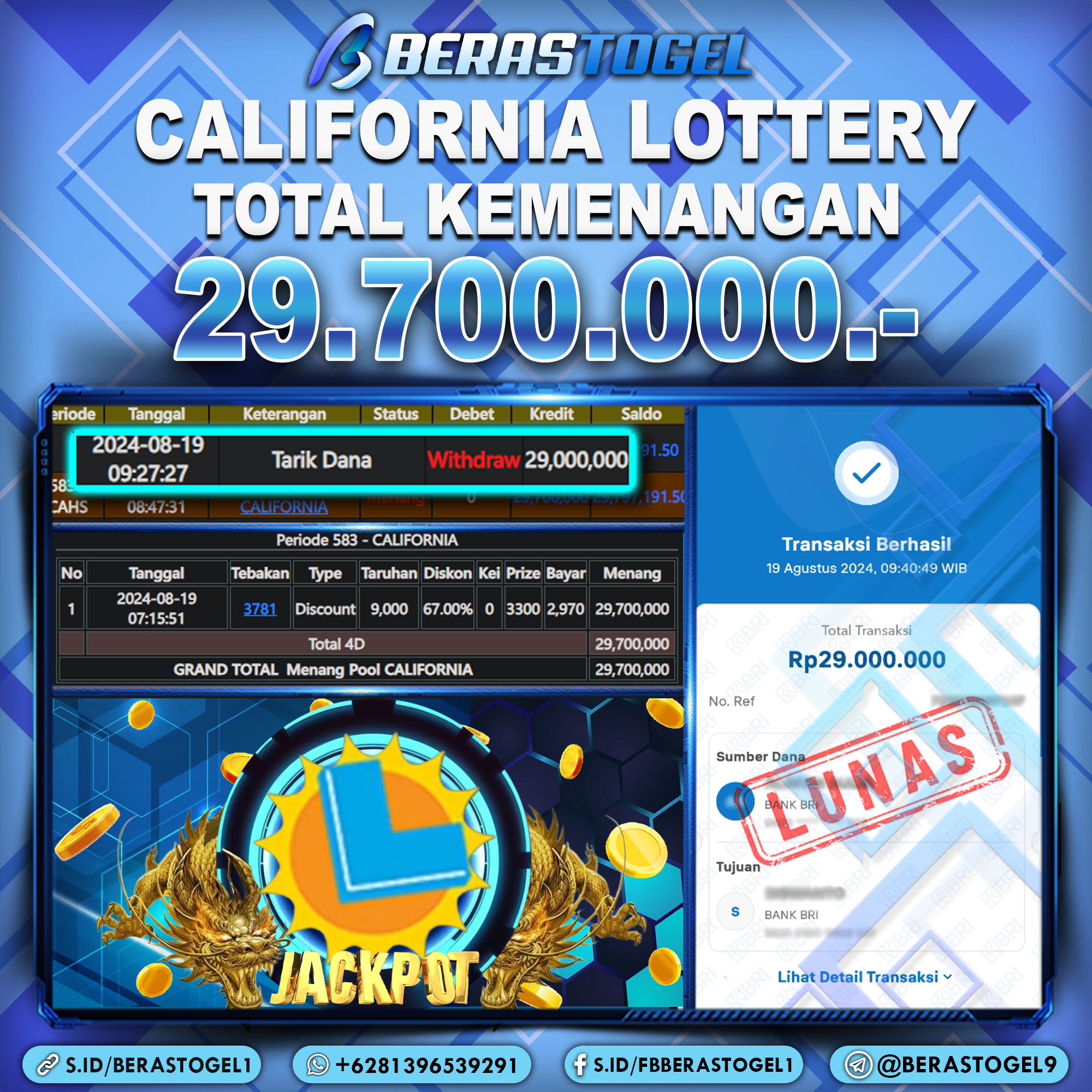 BUKTI JACKPOT BERASTOGEL TOGEL