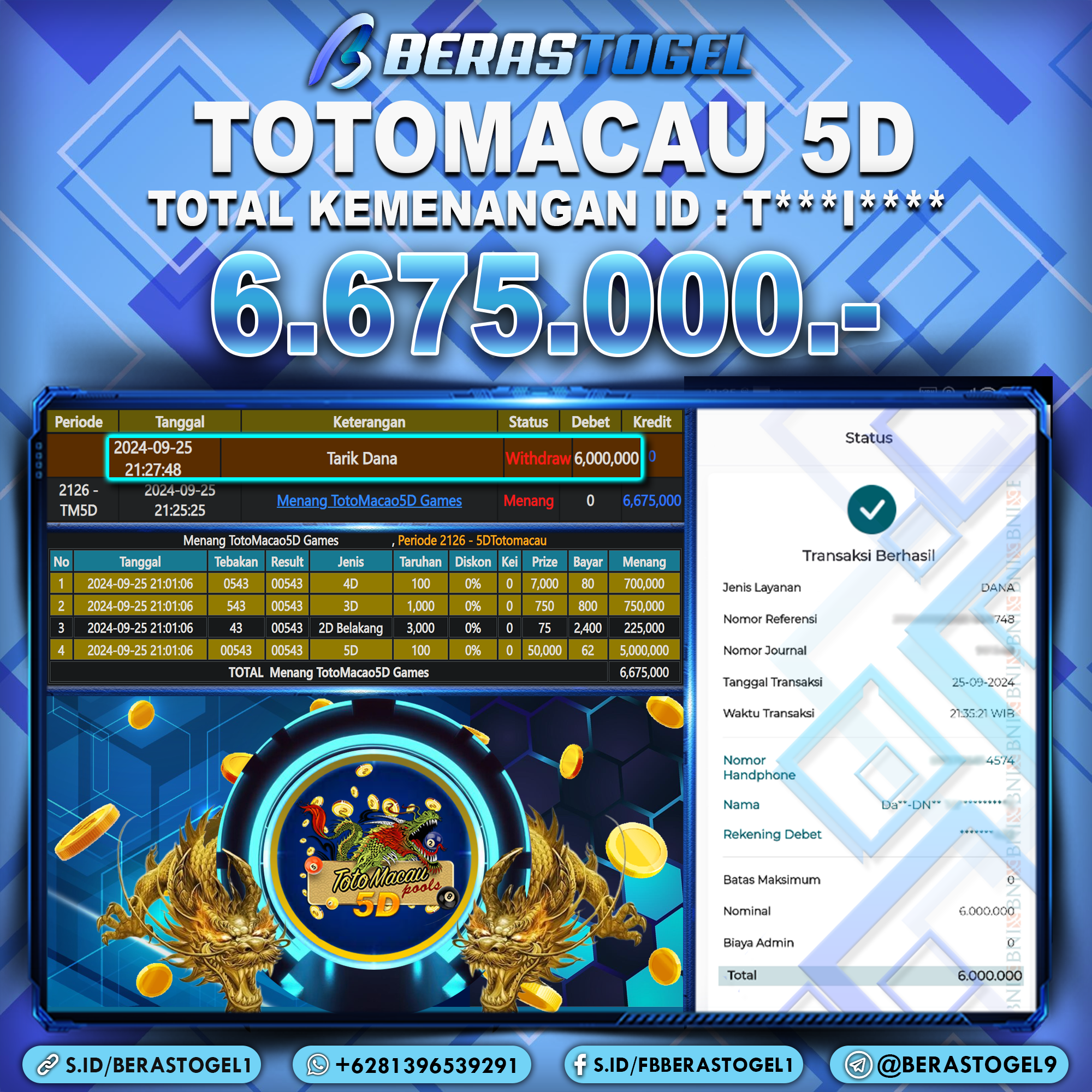 BUKTI JACKPOT BERASTOGEL TOGEL