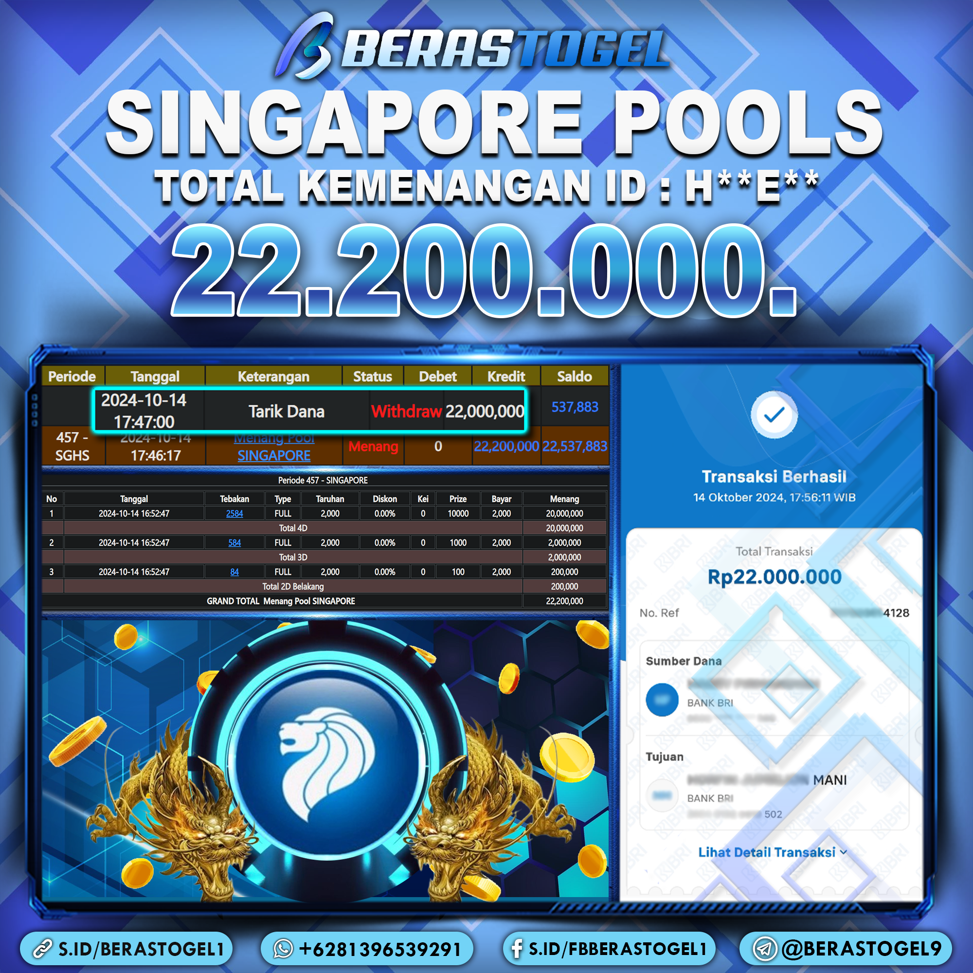 BUKTI JACKPOT BERASTOGEL TOGEL