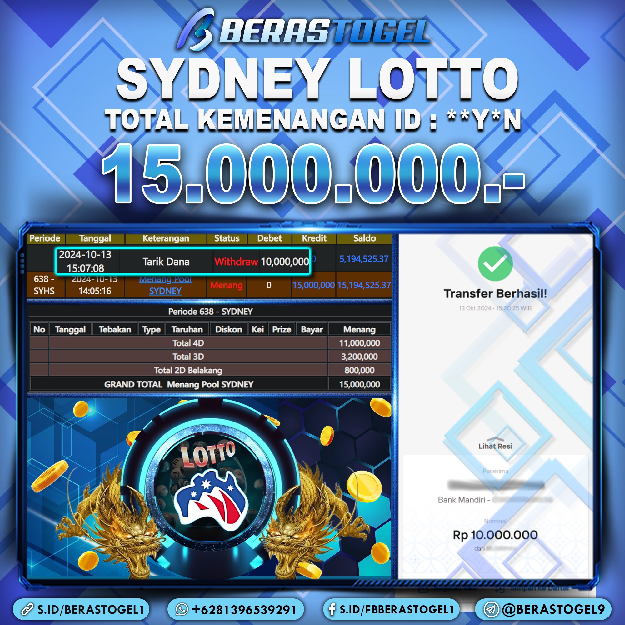 BUKTI JACKPOT BERASTOGEL TOGEL