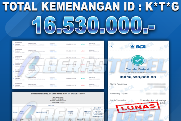 BUKTI JACKPOT BERASTOGEL SLOT