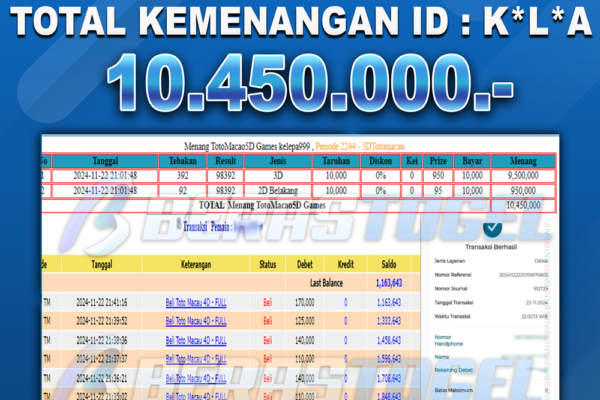 BUKTI JACKPOT BERASTOGEL TOGEL