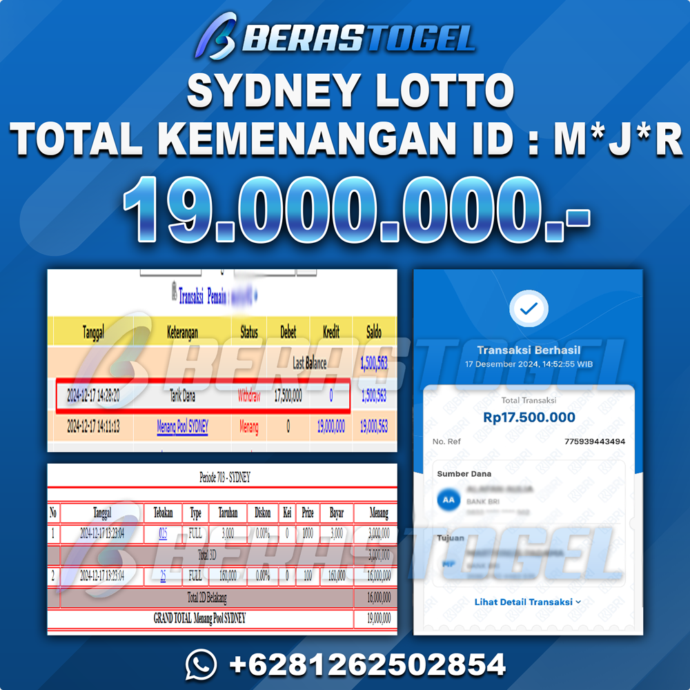 BUKTI JACKPOT BERASTOGEL TOGEL