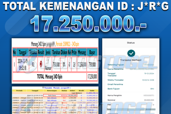 BUKTI JACKPOT BERASTOGEL CASINO