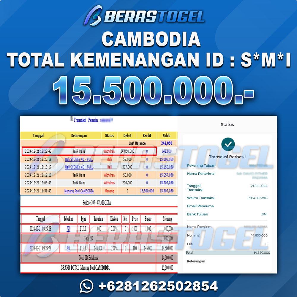 BUKTI JACKPOT BERASTOGEL TOGEL