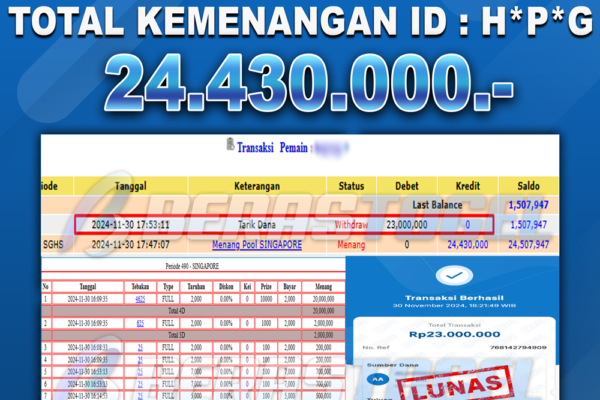 BUKTI JACKPOT BERASTOGEL TOGEL