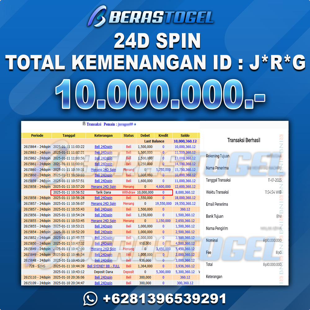 BUKTI JACKPOT BERASTOGEL CASINO