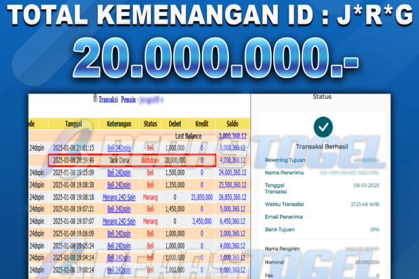 BUKTI JACKPOT BERASTOGEL CASINO