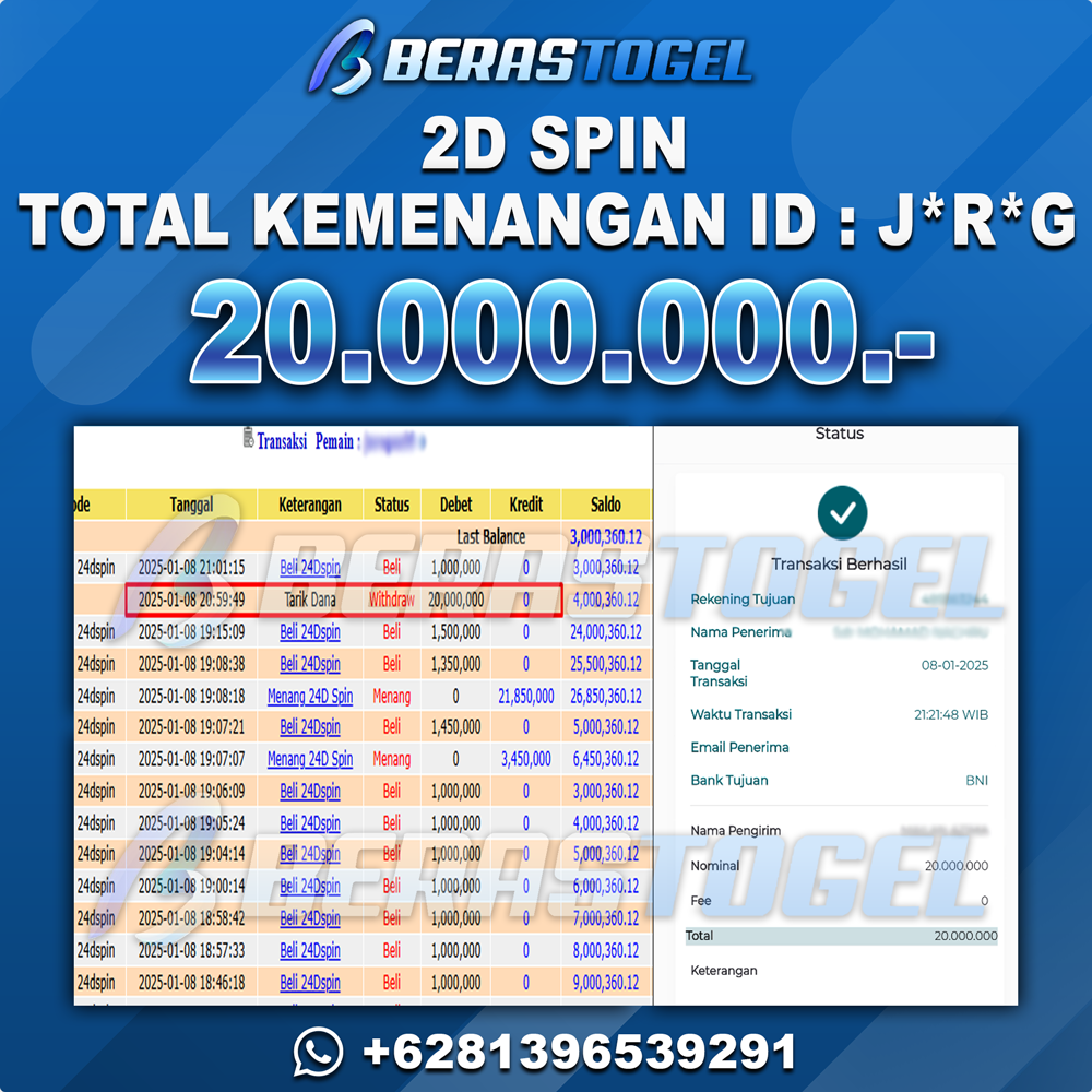 BUKTI JACKPOT BERASTOGEL CASINO