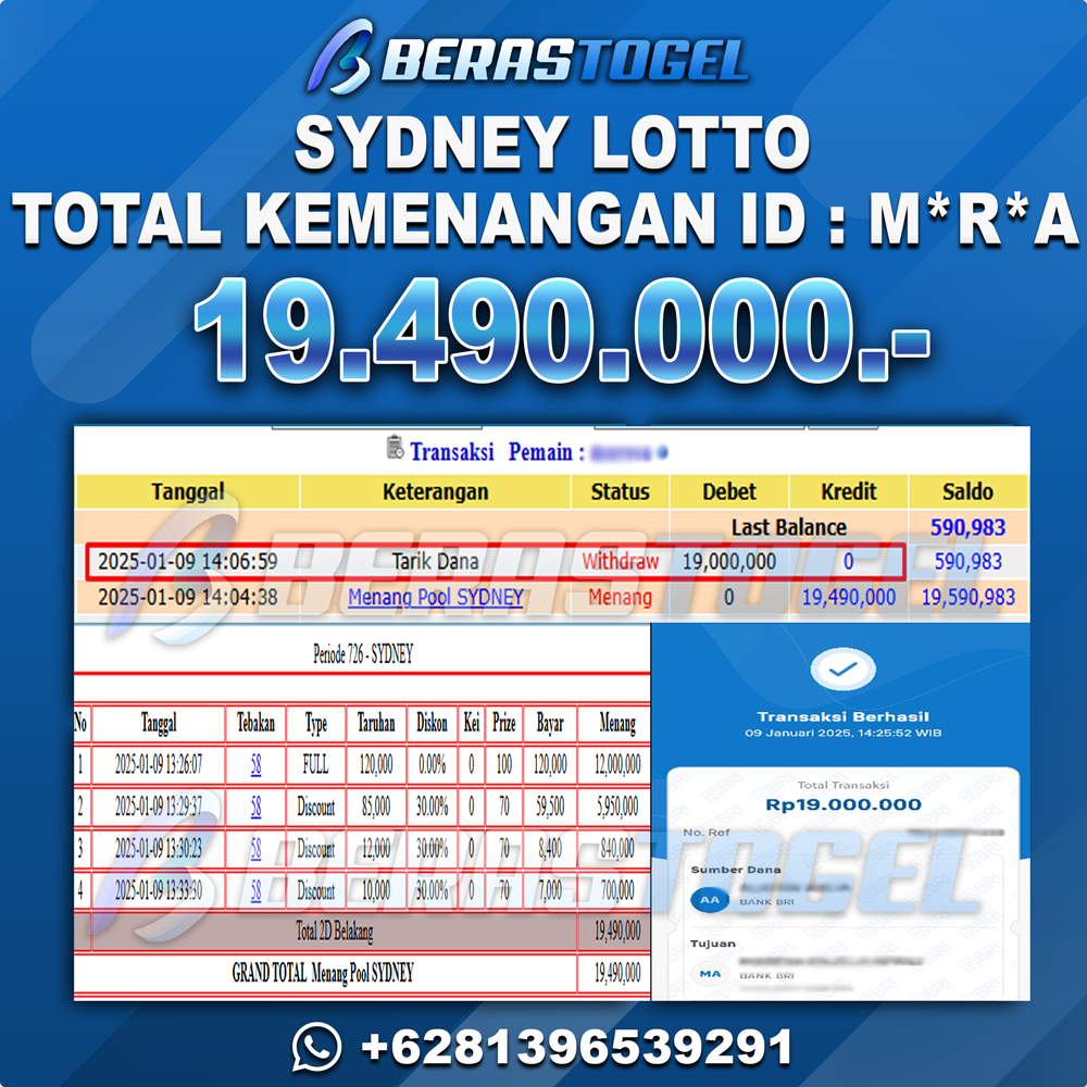 BUKTI JACKPOT BERASTOGEL TOGEL