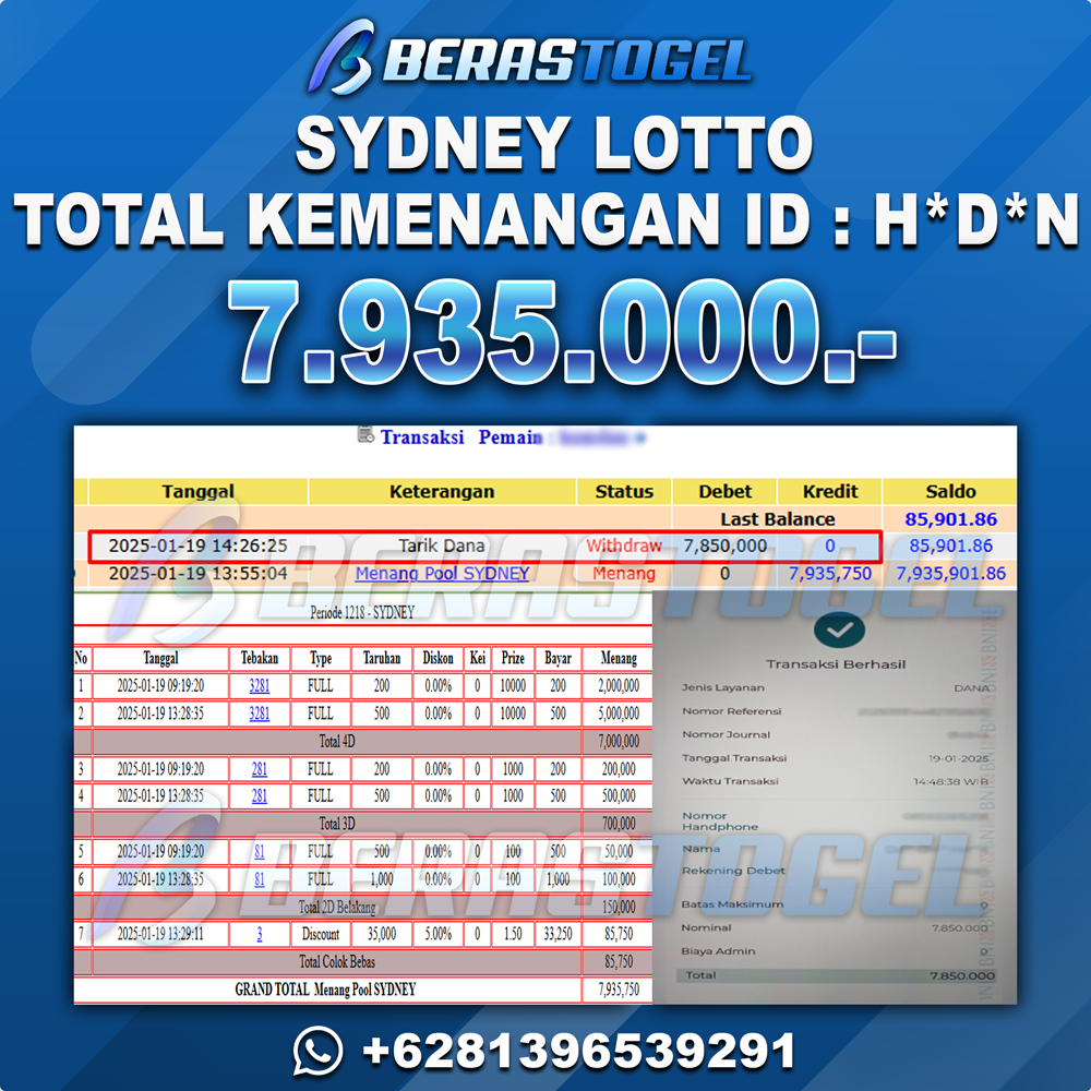 BUKTI JACKPOT BERASTOGEL TOGEL