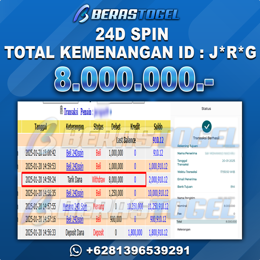 BUKTI JACKPOT BERASTOGEL CASINO