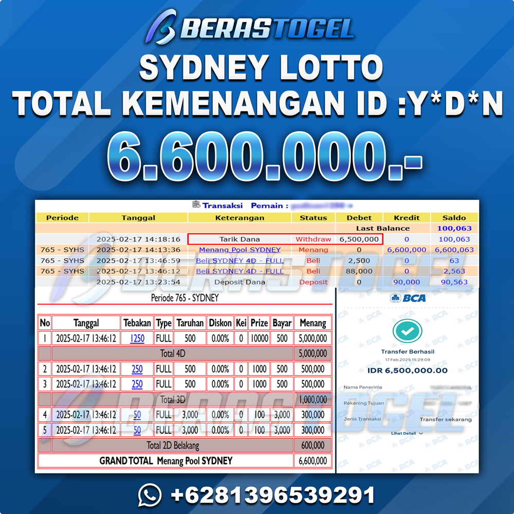 BUKTI JACKPOT BERASTOGEL TOGEL