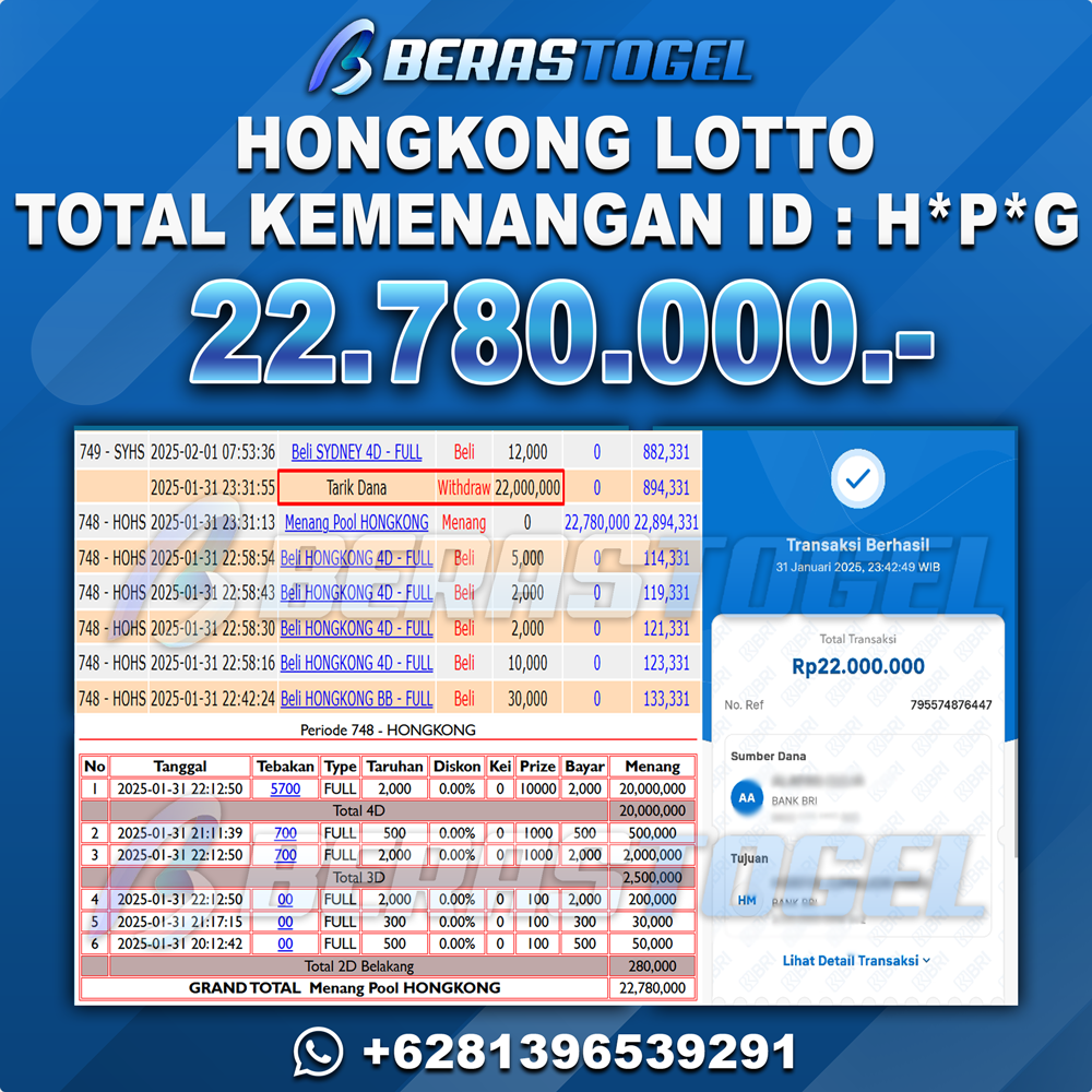 BUKTI JACKPOT BERASTOGEL TOGEL