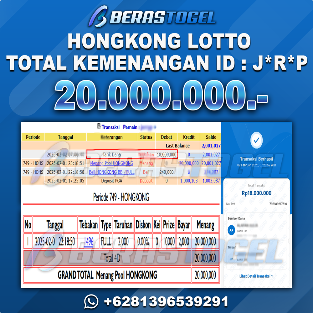 BUKTI JACKPOT BERASTOGEL TOGEL