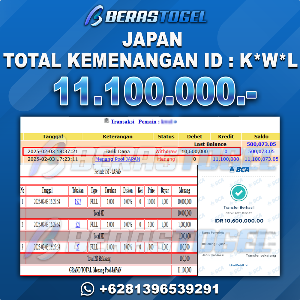 BUKTI JACKPOT BERASTOGEL TOGEL