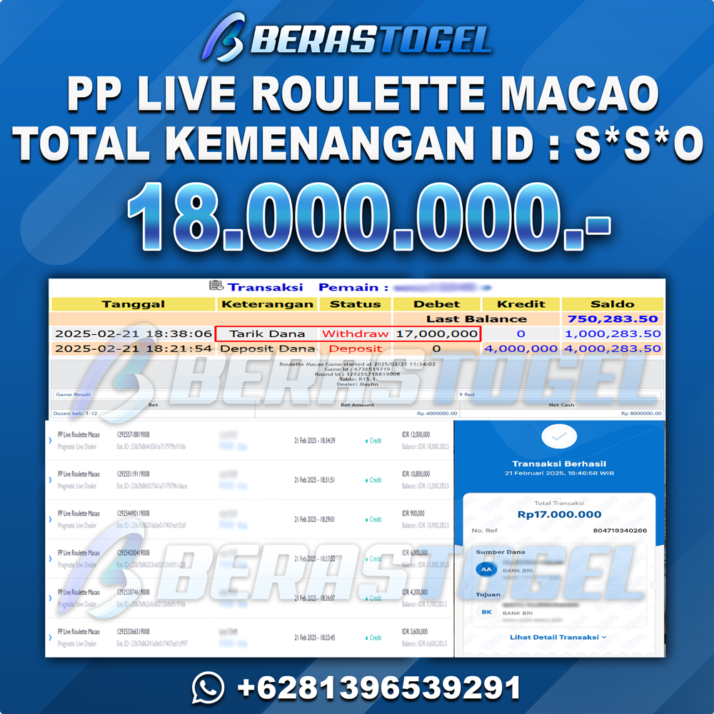 BUKTI JACKPOT BERASTOGEL LIVE CASINO