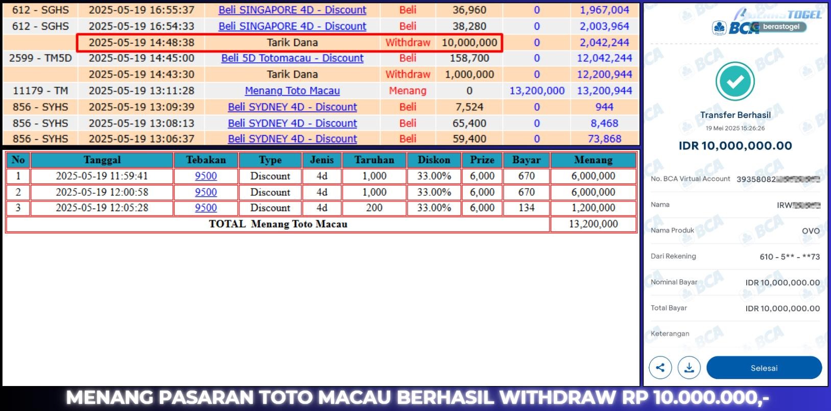 BUKTI JACKPOT BERASTOGEL TOGEL