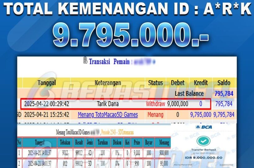 BUKTI JACKPOT BERASTOGEL TOGEL