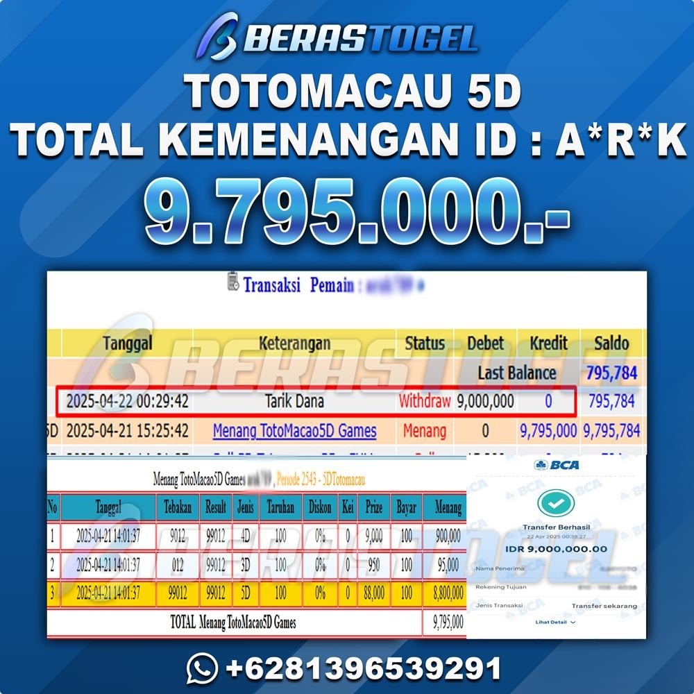 BUKTI JACKPOT BERASTOGEL TOGEL