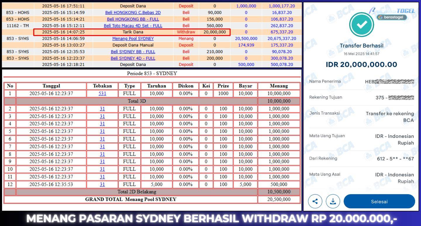 BUKTI JACKPOT BERASTOGEL TOGEL