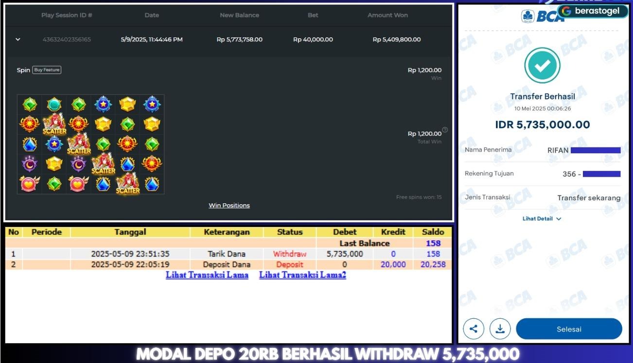 BUKTI JACKPOT BERASTOGEL SLOT