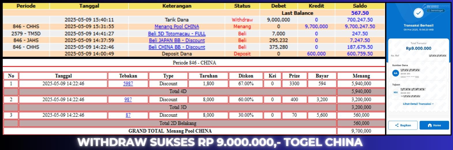 BUKTI JACKPOT BERASTOGEL TOGEL