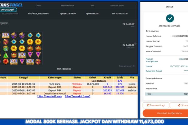 BUKTI JACKPOT BERASTOGEL SLOT