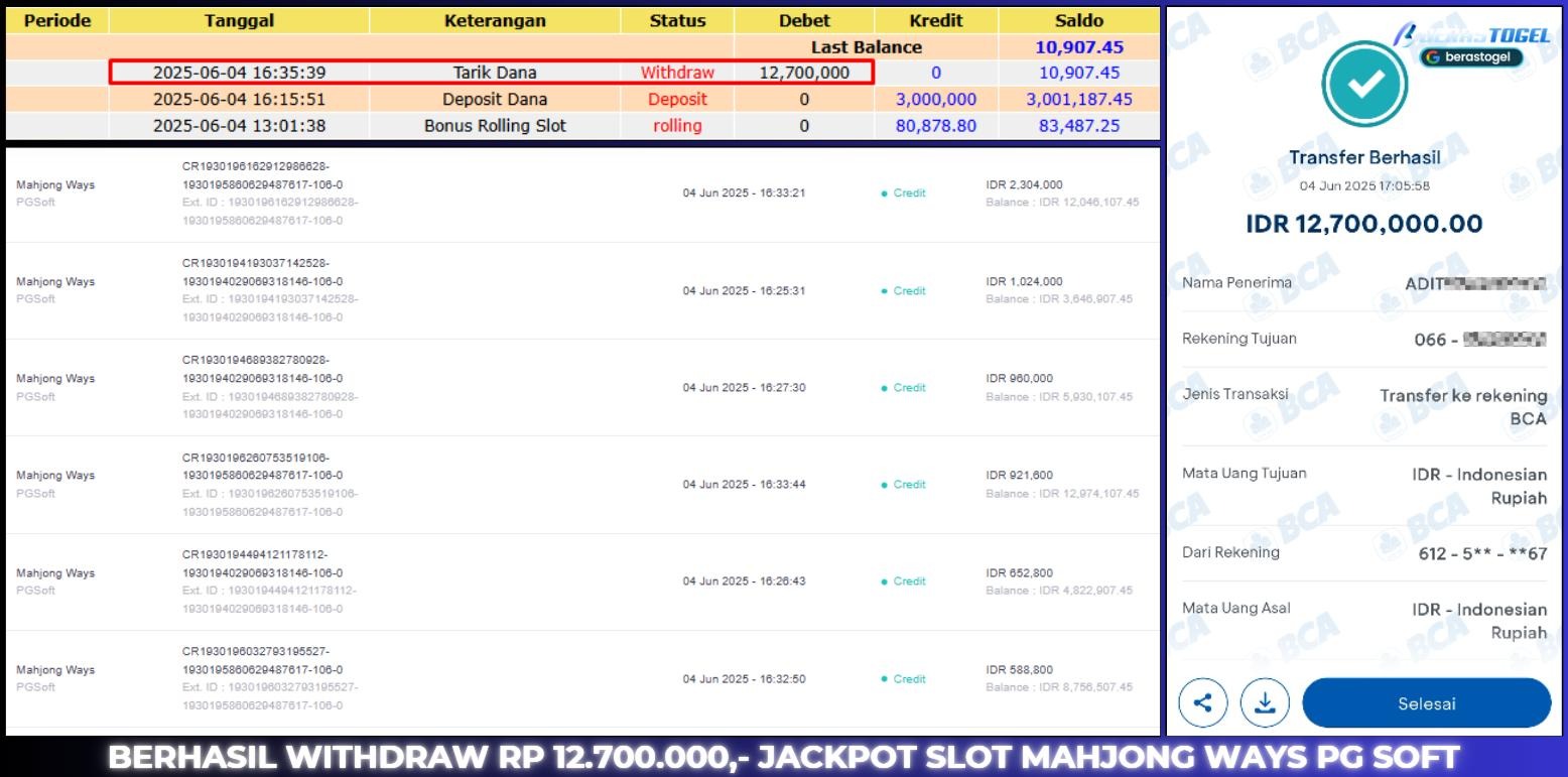 BUKTI JACKPOT BERASTOGEL SLOT