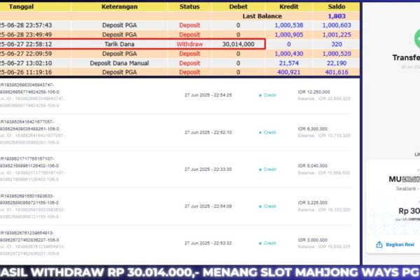 JP BERASTOGEL SLOT PEMBAYARAN : MAHJONG WAYS RP. 30.014.000 BUKTI JACKPOT BERASTOGEL SLOT