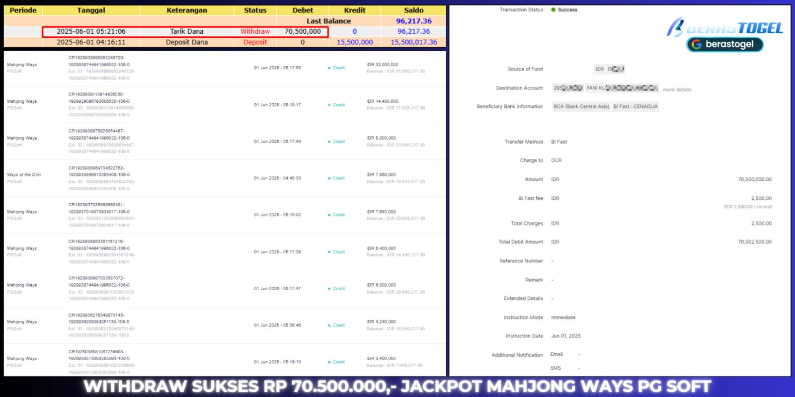 BUKTI JACKPOT BERASTOGEL SLOT