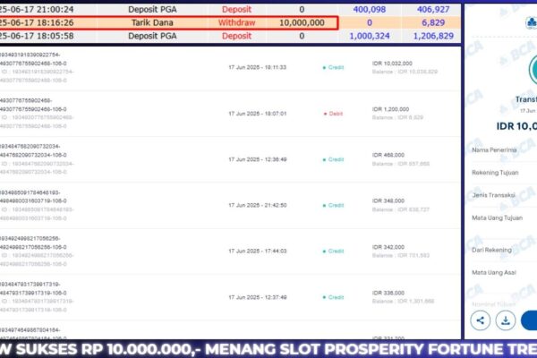 JP BERASTOGEL SLOT PEMBAYARAN : PROSPERITY FORTUNE TREE RP. 10.000.000 BUKTI JACKPOT BERASTOGEL SLOT