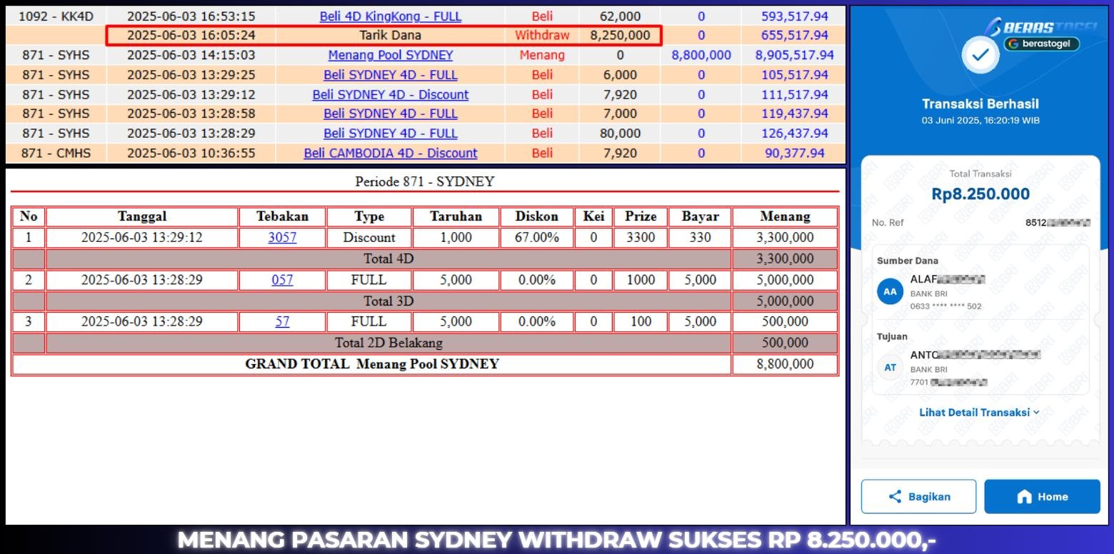BUKTI JACKPOT BERASTOGEL TOGEL