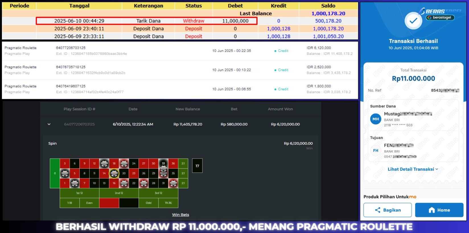 BUKTI JACKPOT BERASTOGEL CASINO